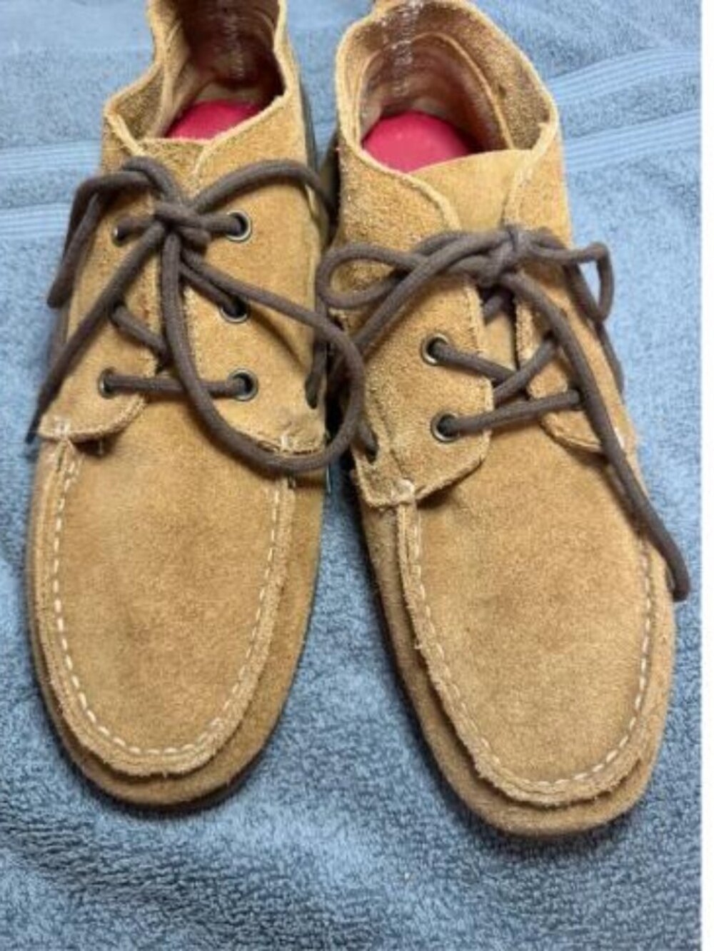American Eagle Outfitters Tan Suede Men's Chukka Boat Shoes Moccasins Size 10